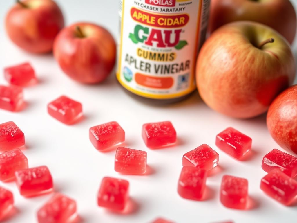 JumpKETO BHB and apple cider vinegar gummies with fresh apples